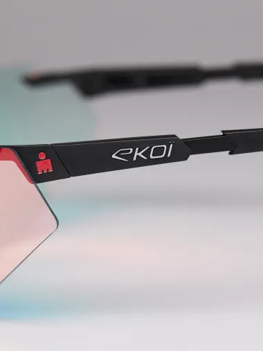 Lunettes EKOI Racing AEROLITE LTD IRONMAN Noir Silver PH LIGHT Rouge Cat1-3
