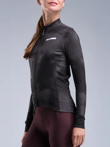 Maillot manches longues femme EKOI Perf TIE & DYE Noir