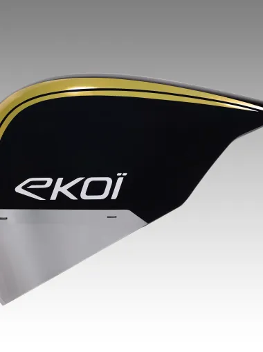 Casque EKOI Racing PURE AERO Mirror Cat2 Noir Holo Gold