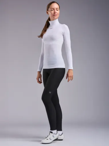 Sous maillot femme hiver EKOI Perf THERMO Col haut Blanc