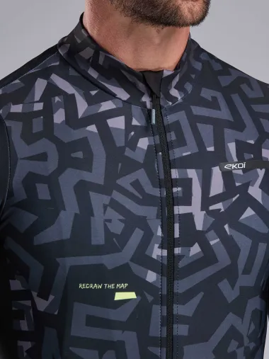 Maillot manches longues EKOI Perf GRAFFITI Noir