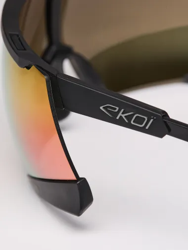 Lunettes EKOI Racing S-AERO Noir Silver ZEISS Q Rouge Cat2