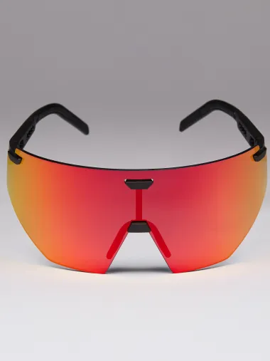 Lunettes EKOI Racing AEROLITE Noir Silver REVO Rouge Cat3