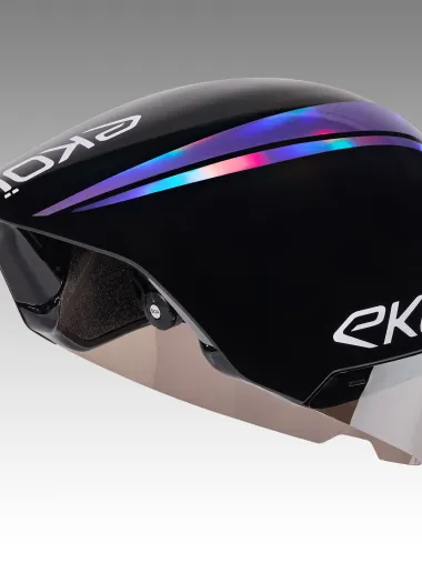 Casque EKOI Racing PURE AERO Mirror Cat2 Noir Holo Violet