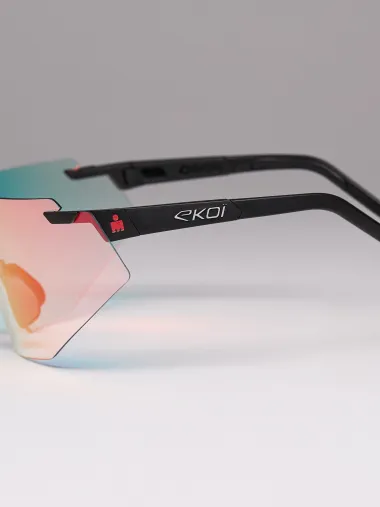 Lunettes EKOI Racing AEROLITE LTD IRONMAN Noir Silver PH LIGHT Rouge Cat1-3