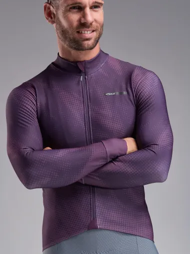 Maillot manches longues EKOI Perf TIE & DYE Prune