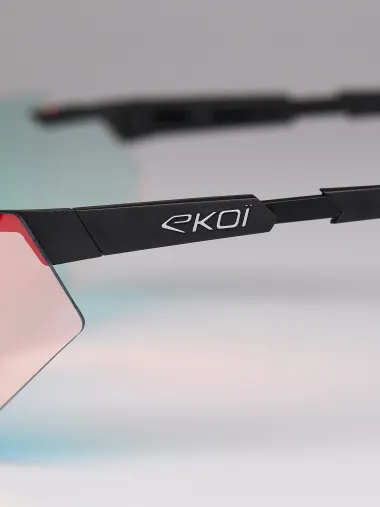 Lunettes EKOI Racing AEROLITE Noir Silver PH LIGHT Rouge Cat1-3