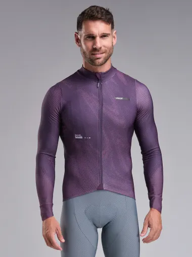 Maillot manches longues EKOI Perf TIE & DYE Prune