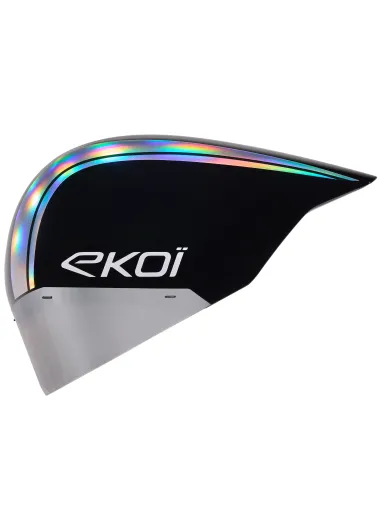 Casque EKOI Racing PURE AERO Mirror Cat2 Noir Holo Silver