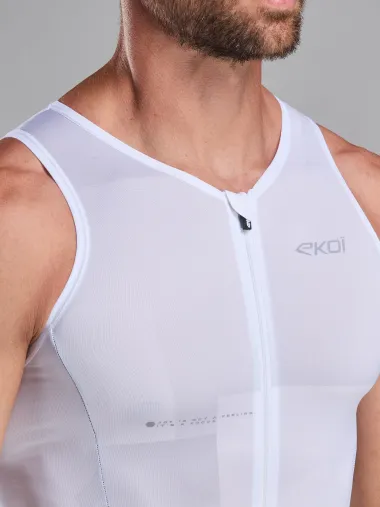 Combinaison triathlon EKOI Perf SLEEVELESS Blanc