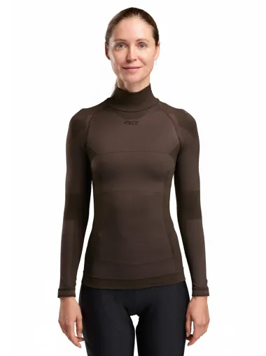Sous maillot femme hiver EKOI Perf THERMO Col haut Moka