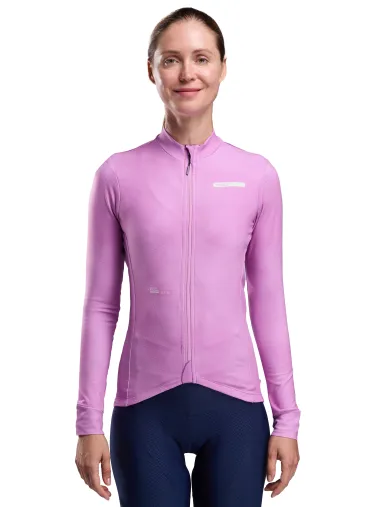 Maillot manches longues femme EKOI Perf TIE & DYE Mauve