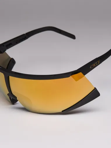 Lunettes EKOI Racing S-AERO Noir Gold ZEISS Revo Gold Cat3