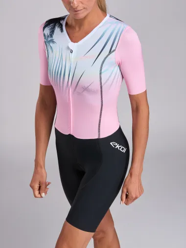 Combinaison triathlon femme EKOI Perf OASIS Rose