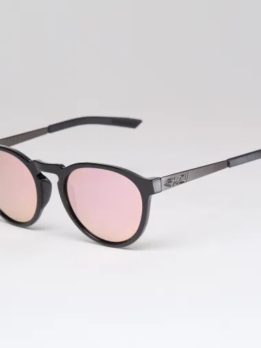 Lunettes EKOI Racing LIFESTYLE RONDES Noir brillant Gold rose