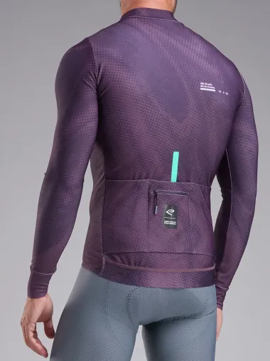 Maillot manches longues EKOI Perf TIE & DYE Prune