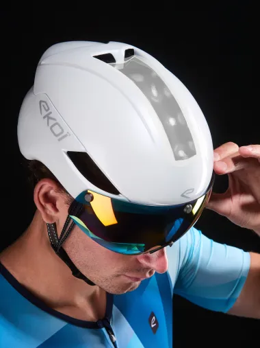 Casque EKOI Perf AERO16 Blanc Gris