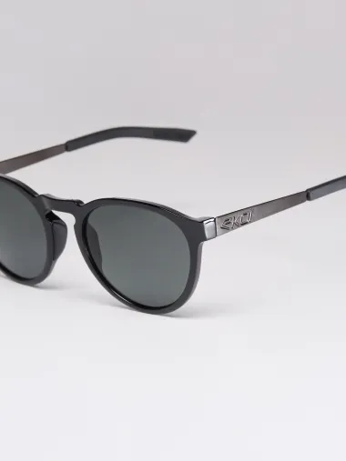 Lunettes EKOI Racing LIFESTYLE RONDES Noir brillant Polarisé