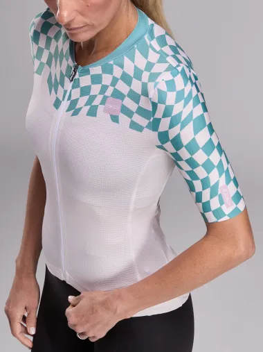 Maillot femme EKOI Perf CHECKS Beige