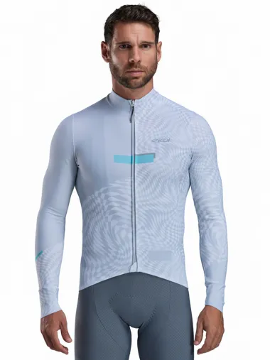 Maillot manches longues EKOI Perf GRAPHIC Blanc
