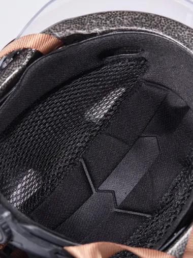 Casque urbain EKOI CITY STYLE Noir Ecran Bande Carbone forgé Rouge