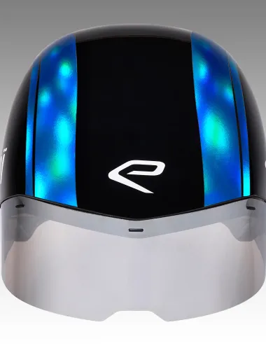 Casque EKOI Racing PURE AERO Mirror Cat2 Noir Holo Bleu