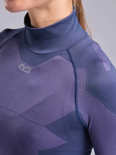 Sous maillot femme hiver EKOI Perf THERMO Col haut Purple