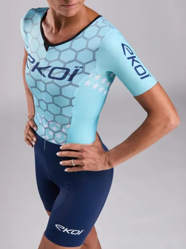 Combinaison triathlon Femme EKOI Racing GRAPHENE Azur