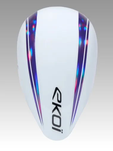 Casque EKOI Racing PURE AERO Mirror Cat2 Blanc Holo Violet