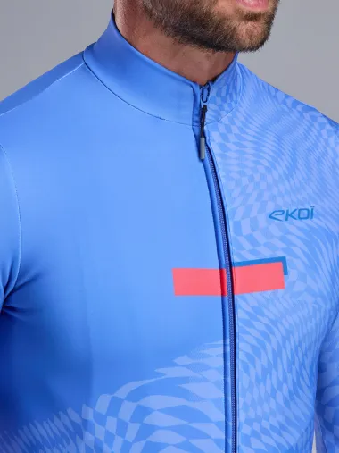 Maillot manches longues EKOI Perf GRAPHIC Bleu