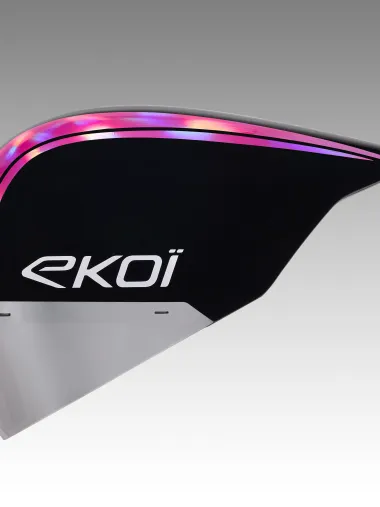 Casque EKOI Racing PURE AERO Mirror Cat2 Noir Holo Rose