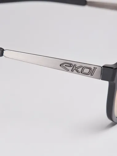 Lunettes EKOI Racing LIFESTYLE RONDES Noir brillant Gold rose