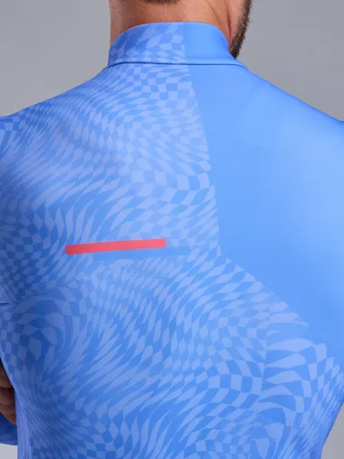 Maillot manches longues EKOI Perf GRAPHIC Bleu