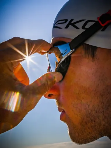 Lunettes de natation EKOI Perf WAVECUT Silver Mirror SW4