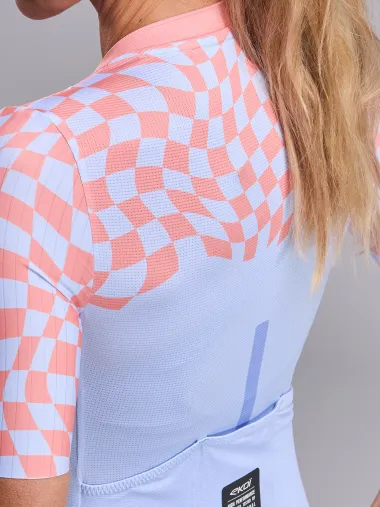 Maillot femme EKOI Perf CHECKS Bleu