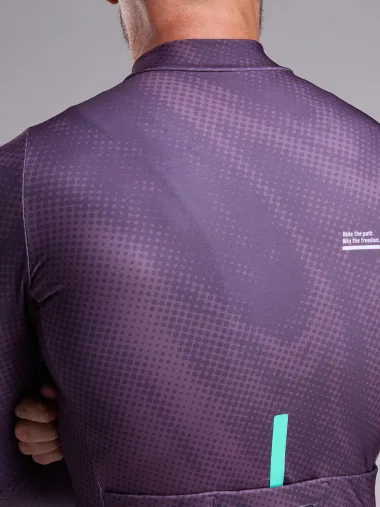 Maillot manches longues EKOI Perf TIE & DYE Prune