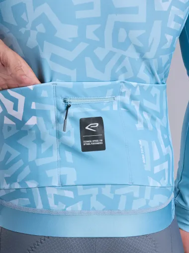 Maillot manches longues EKOI Perf GRAFFITI Ciel