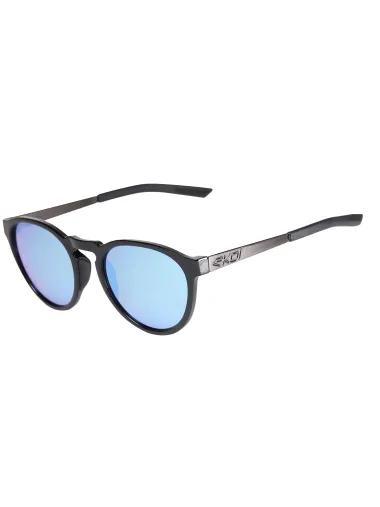 Lunettes EKOI Racing LIFESTYLE RONDES Noir brillant Bleu glacier