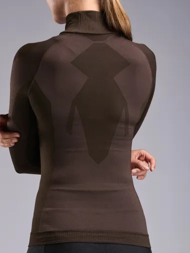 Sous maillot femme hiver EKOI Perf THERMO Col haut Moka