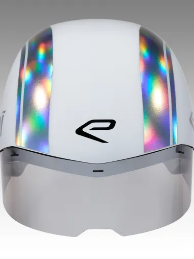 Casque EKOI Racing PURE AERO Mirror Cat2 Blanc Holo Silver