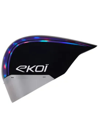 Casque EKOI Racing PURE AERO Mirror Cat2 Noir Holo Violet
