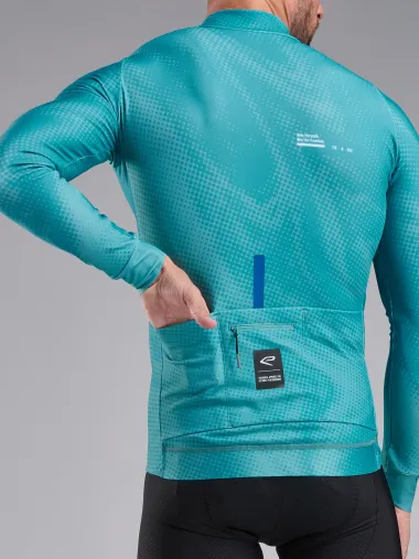 Maillot manches longues EKOI Perf TIE & DYE Vert Azur