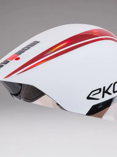 Casque EKOI Racing PURE AERO LTD IRONMAN Mirror Cat2 Blanc