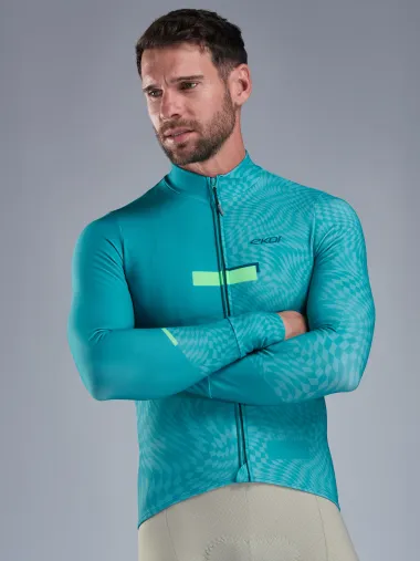 Maillot manches longues EKOI Perf GRAPHIC Vert Azur