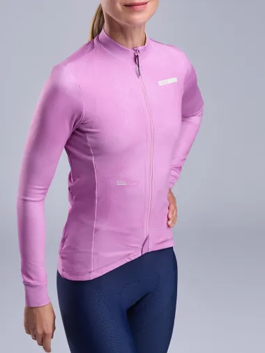 Maillot manches longues femme EKOI Perf TIE & DYE Mauve