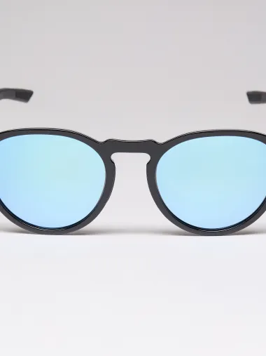 Lunettes EKOI Racing LIFESTYLE RONDES Noir brillant Bleu glacier