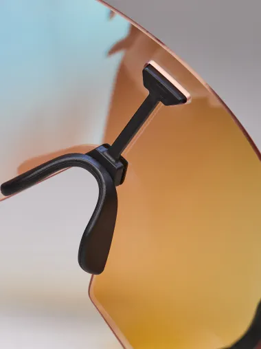 Lunettes EKOI Racing AEROLITE Noir Silver ICE Bleu Cat1