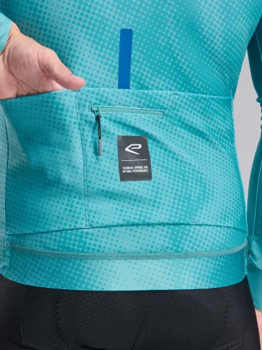 Maillot manches longues EKOI Perf TIE & DYE Vert Azur