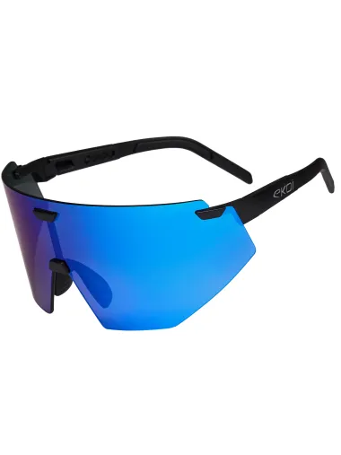 Lunettes EKOI Racing AEROLITE Noir Silver REVO Bleu Cat3