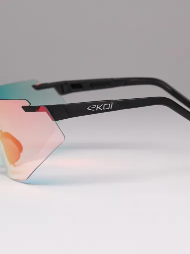 Lunettes EKOI Racing AEROLITE Noir Silver PH LIGHT Rouge Cat1-3